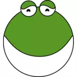 צפרדע חמוד הפנים בתמונה וקטורית