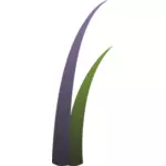 紫と緑の llmenskie 植物のベクトル描画