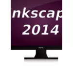 Monitor van PC met Inkscape vector achtergrondafbeelding