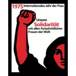 Gráficos vetoriais de banner para o dia da mulher em alemão