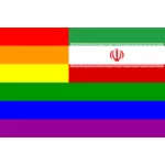 Iranske og LHBT flagg