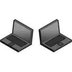 Imagini de vector două laptop-uri