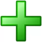 Zelený kříž vektorový obrázek