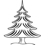 וקטור תמונה של עץ חג מולד לבן