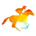 Jockey ratsastaa hevosella