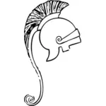 Athena officer's helm vektor ilustrasi