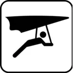 अमेरिकी राष्ट्रीय पार्क मैप्स pictogram हैंग ग्लाइडिंग वेक्टर छवि के लिए