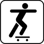 US National Park hărţi pictogramă pentru skateboarding vector imagine