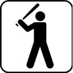 Vektör grafikleri bir beyzbol İmkanları mevcut işaret