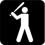 Wektor clipart znaku dostępne zaplecze baseball