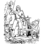 Robinson Crusoe vektori kuva