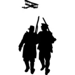 Vector miniatură de doi soldaţi