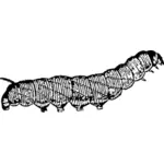 Ilustracja wektorowa sztuki linii z gąsienica