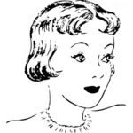 Vektorový obrázek ženský účes s krátkými vlasy