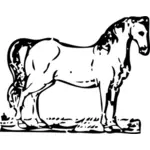 האיור וקטורית חיתוך עץ סוס