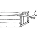 Ilustración de vector de fuerza abriendo una caja