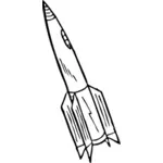 Gambar vektor ruang kapal roket