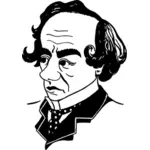 बिन्यामीन Disraeli के वेक्टर चित्रण