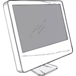 Vektorový obrázek počítače plochý displej