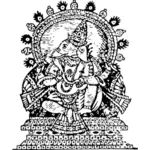 Ilustración vectorial del Dios Ganesha de éxito