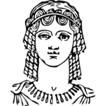 Antic grec scurt coafura vector miniaturi