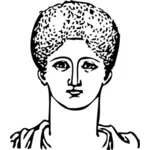 اليونانية القديمة قصيرة تصفيفة الشعر ناقلات التوضيح