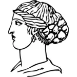 Antic grec scurt coafura vector miniaturi