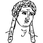 Gráficos de vetor de penteado curto grego antigo