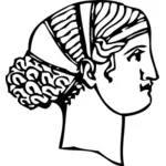 Векторное изображение древней Греции короткая стрижка