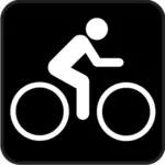 Pictograma para ciclismo imagem vetorial de área