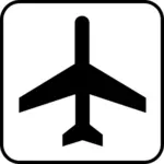 Amerikaanse Nationaalpark Maps pictogram voor vliegveld vector afbeelding
