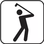 ABD Ulusal Parkı haritalar piktogram için golf oyun alanı vektör görüntü