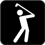 एक गोल्फ पिच वेक्टर छवि के लिए pictogram