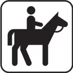 乗馬の活動のベクトル画像の米国国立公園マップ ピクト