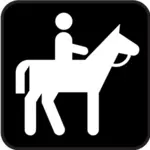 Pictogram untuk lapangan menunggang kuda hanya vektor gambar