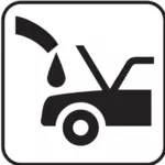 अमेरिकी राष्ट्रीय पार्क मैप्स pictogram एक पेट्रोल स्टेशन वेक्टर छवि के लिए