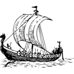Viking lodi vektorový obrázek