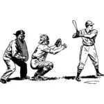 Illustration vectorielle de scène de baseball