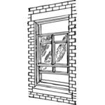 Kaksinkertainen ripustettu ikkunavektori