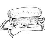 ताजे पाव रोटी वेक्टर चित्रण