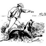 ウサギと犬のベクトル図