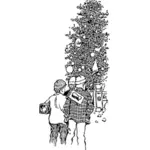 Mirando el vector del árbol de Navidad