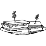 Sandwich servering vektorbild
