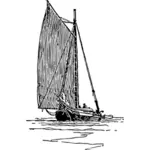 Shallop segelbåt vektorbild