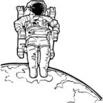 Spacewalk vektorové ilustrace