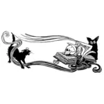 Gato y el ratón chase vector illustration