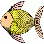 Vektor ilustrasi bermotif ikan tropis
