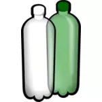Twee flessen water vector afbeelding
