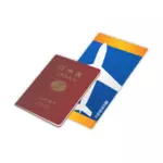 日本护照和机票