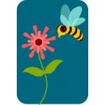 एक फूल पर मधुमक्खी